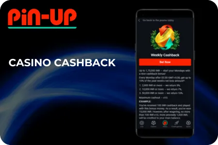 Pin Up Casino cashback bonus